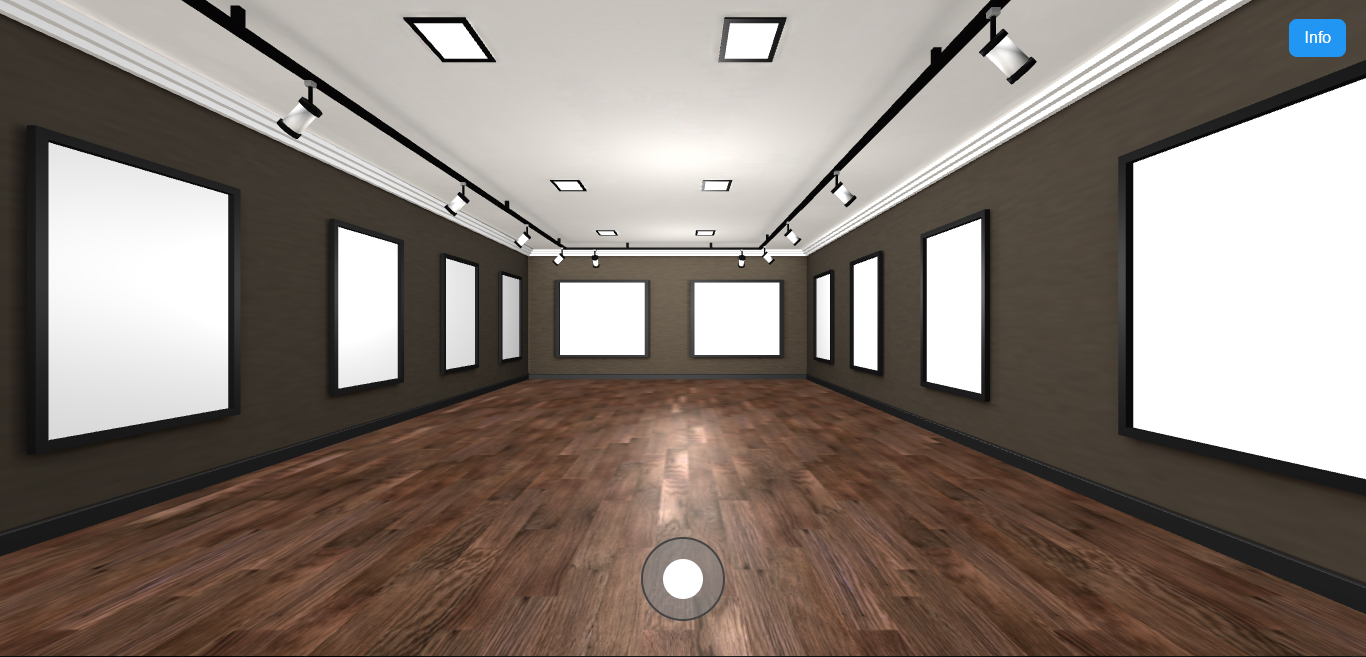contemporary artwork displayed in virtual gallery
